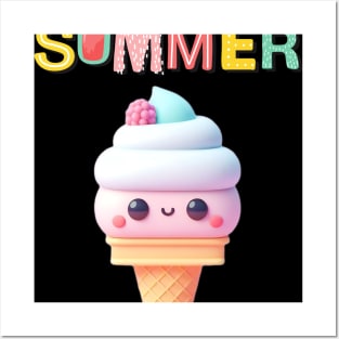 cute ice cream Posters and Art